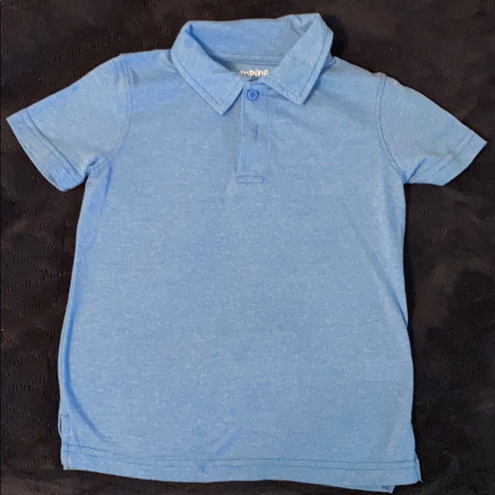 Boys blue collared shirt
